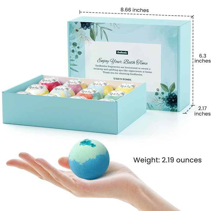 Bath Bombs for Women, Stocking Stuffers, Mothers Day Presents for Mom, Bath Bomb - Image 4
