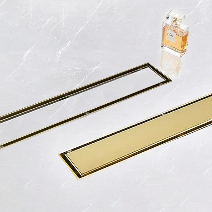Linear Shower Drain, 36 inch Gold Drain - Image 5