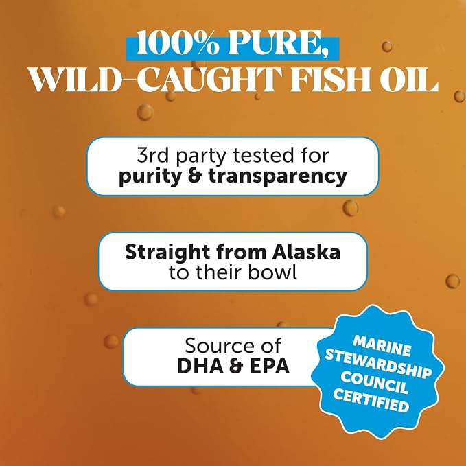 Omega 3 Fish Oil Supplement for Dogs & Cats, Wild Caught Omega 3 Fish Oil for - Image 4