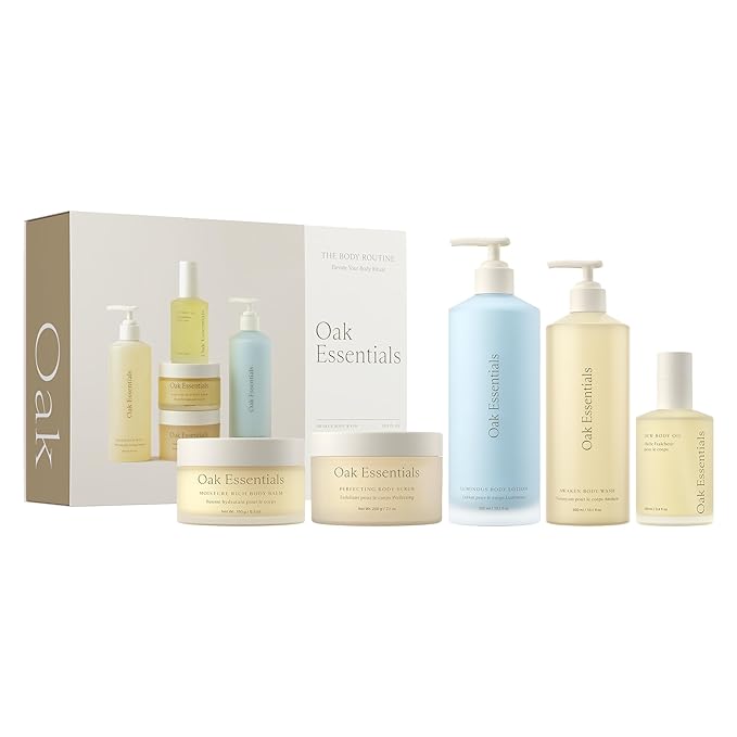 Oak Essentials The Body Routine Set | 5-Step Spa Kit by OakEssentials