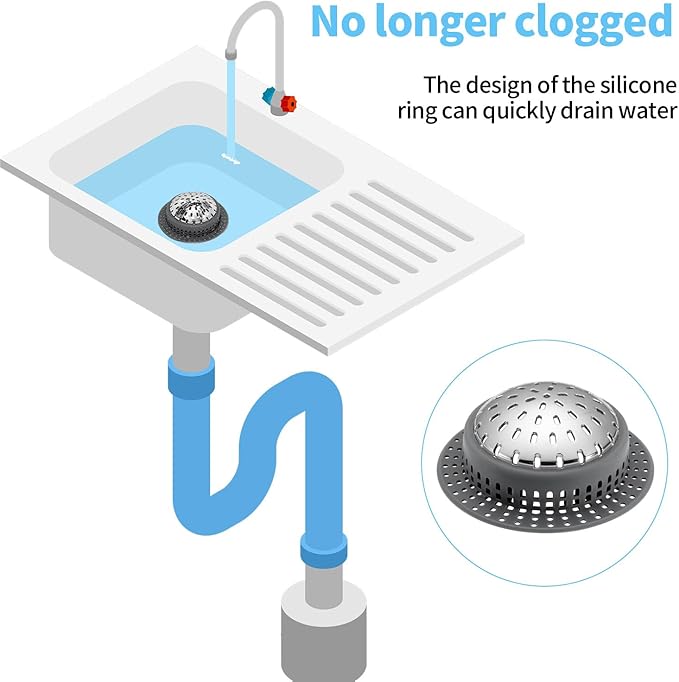 Shower Drain Hair Catcher, Shower Drain Cover, Bathtub Drain Hair Catcher - Image 4
