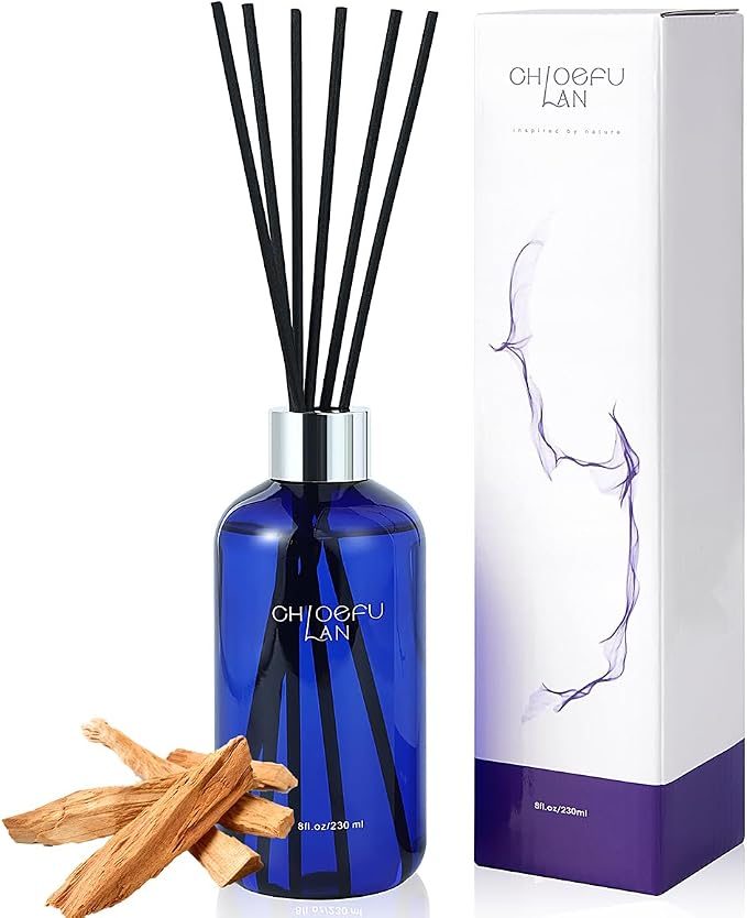 Chloefu Lan Reéd Diffuser, 8.1 oz Natural Essential Scented Oil, 6 Diffuser by ChloefuLANScentedCandles