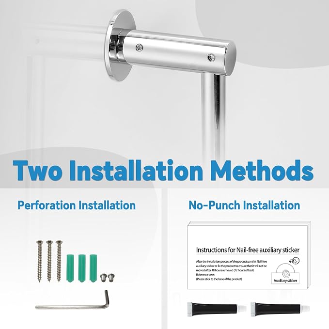 Shower Slide Bar Adjustable Handheld Shower Head Holder Wall Mount - Image 3