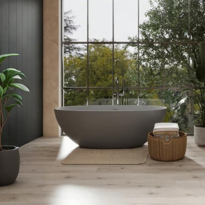 Abruzzo 65" Freestanding Solid Surface Bathtub - Image 2