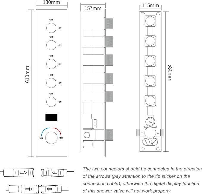Shower System 16X26 inch Ceiling Mounted Shower Faucet Set - Image 6