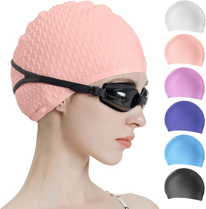 Tripsky Silicone Swim Cap, Comfortable Bathing Cap Ideal by Tripsky