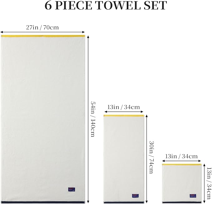 REDKISS 6 Pack Cotton Towel Set - Image 3