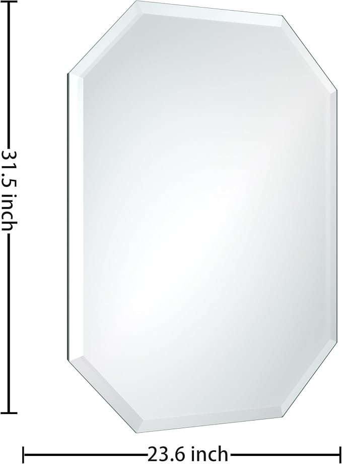 Silver Wall Mirror-Beveled Edge Frameless Mirror - Image 2