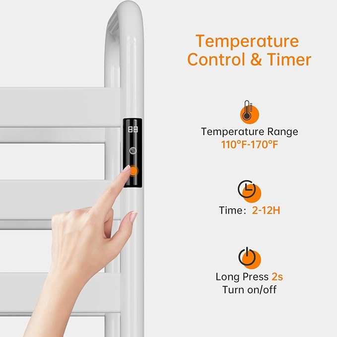 Towel Warmer Rack, Electric Heated Towel Rack - Image 6