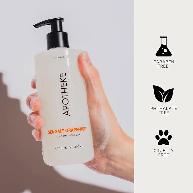 APOTHEKE Liquid Hand Soap, Sea Salt Grapefruit - Image 5