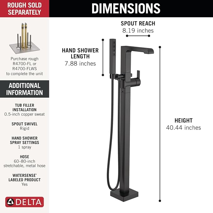 Delta Ara Freestanding Tub Faucet - Image 3