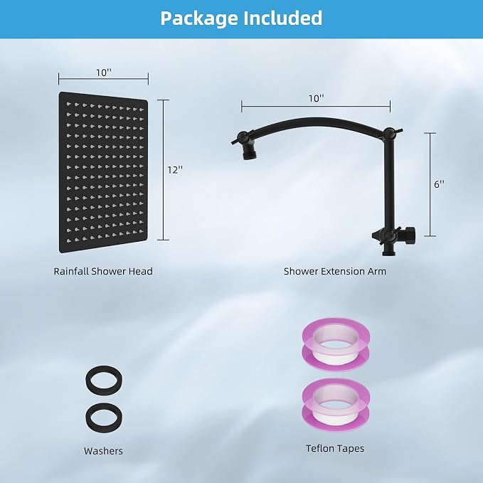 Hibbent All Metal cUPC Certified Rain Shower Head, Solid Brass Adjustable - Image 6
