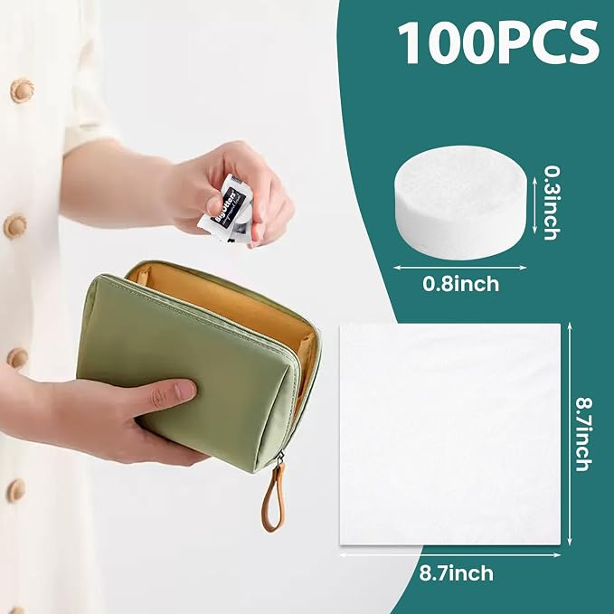 BigOtters 100PCS Compressed Towels, Disposable Face Towels - Image 3