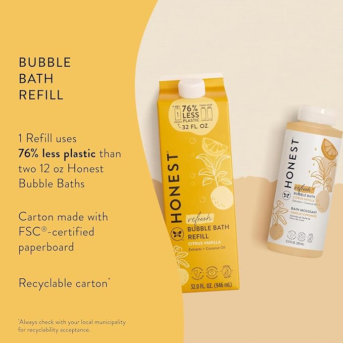 The Honest Company Foaming Bubble Bath Refill Carton Gentle - Image 3
