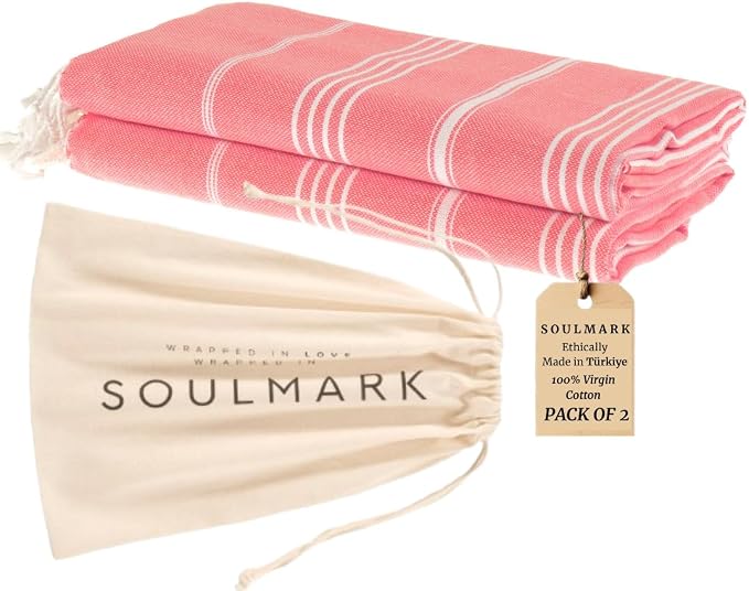 SOULMARK 100% Cotton Turkish Beach Towel by SOULMARK