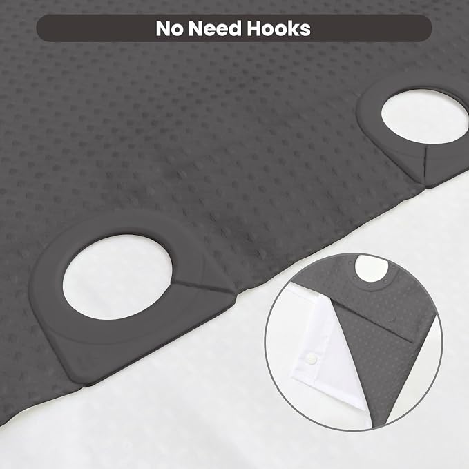 Inhousolu No Hook Waffle Weave Shower Curtain - Image 5