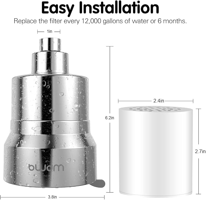 Filtered Shower Head, 2-in-1 Shower Head Filter-5 Modes High Pressure Output - Image 4