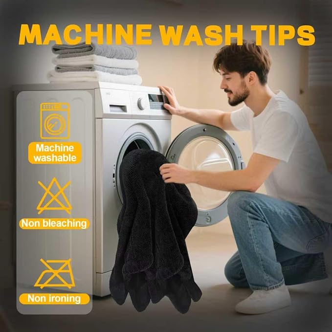 2-Pack Double Sided Car Drying Towel, 1600 GSM Super Absorbent Microfiber - Image 8