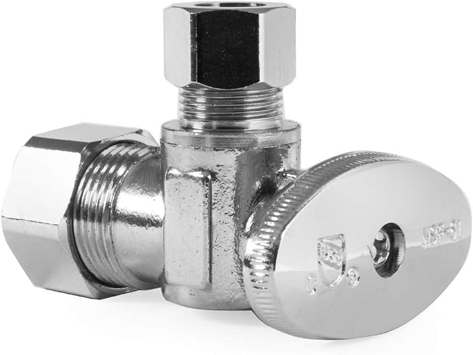 EFIELD Angle Stop Valve 1/2" Nominal Compression x 3/8" OD - Image 3