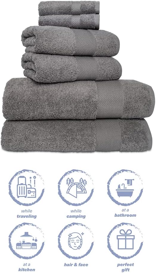 Hencely 6-Piece Bath Towel Set - Image 6