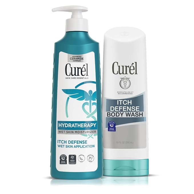Curel Hydra Therapy Itch Defense Moisturizer and Body Wash Set, Wet Skin Lotion by Cur%C3%A9lSkincare