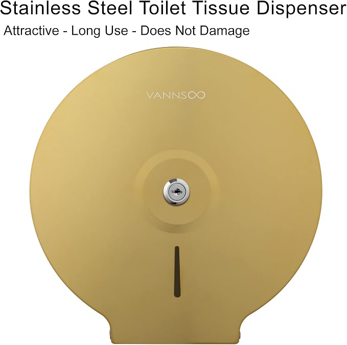 Commercial Jumbo Toilet Paper Dispenser, Wall Mount Stainless Steel 9 Inch Roll - Image 2