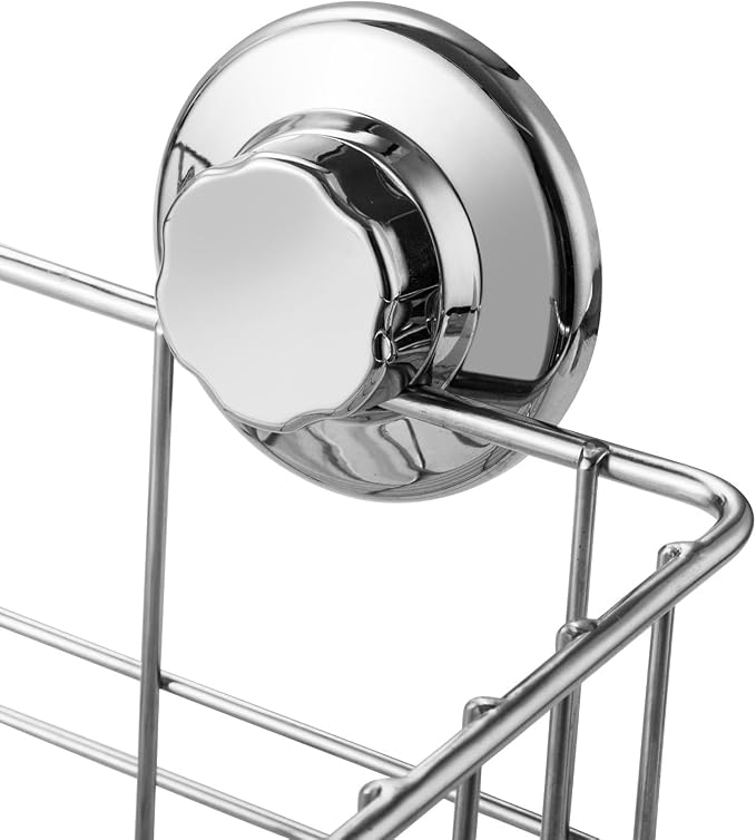 Strong Suction Cups Deep Shower Caddy Bath Shelf Rust-Free Stainless Steel - Image 4