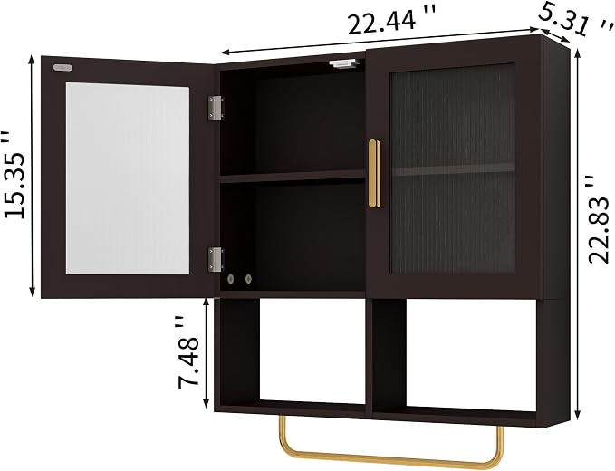 Wall Mounted Bathroom Storage Cabinet Medicine Cabinet - Image 2