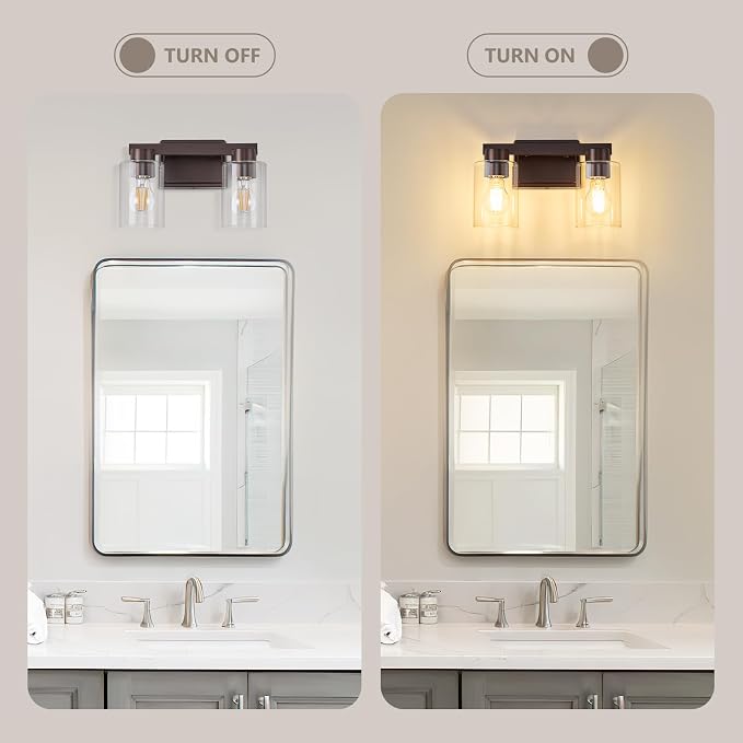 2-Light Bathroom Light Fixtures Modern Vanity Lights - Image 4