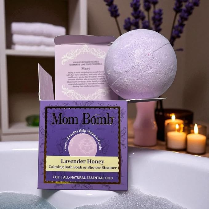 Mom Bomb Lavender Honey Bath Bomb – Essential Oils, Clean Ingredients – - Image 4