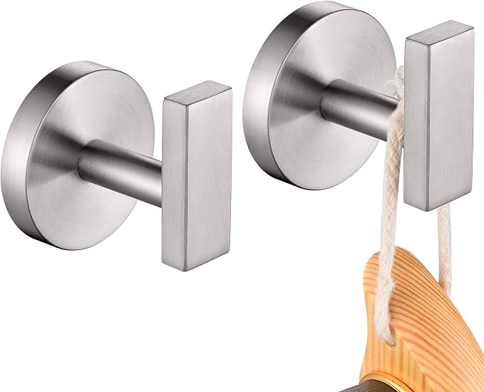 Robe Hook Brushed Nickel Bath Towel Hooks Stainless Steel Wall Hooks by AONEON