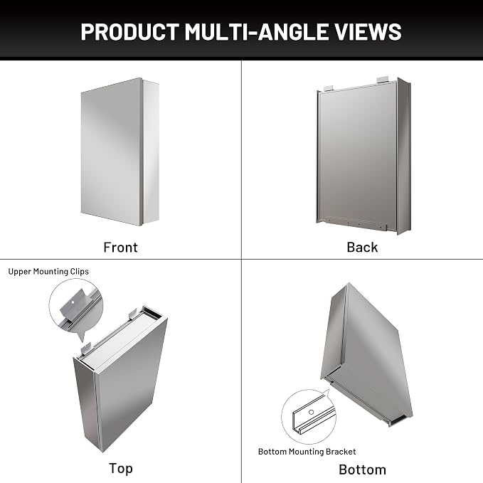 32 x 24 Medicine Cabinet Mirror - Image 9