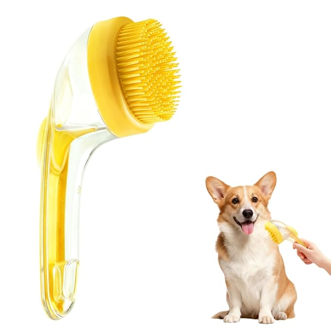 Pet Bath Brush 2 in 1 Dog Shampoo Brush by Unknown