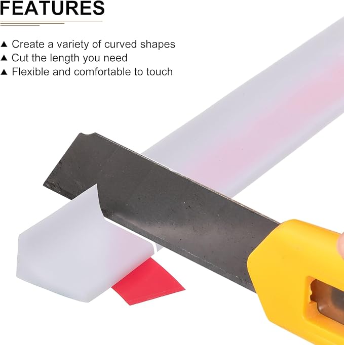 59"x0.8"x0.5" Collapsible Shower Barrier Stopper - Image 3