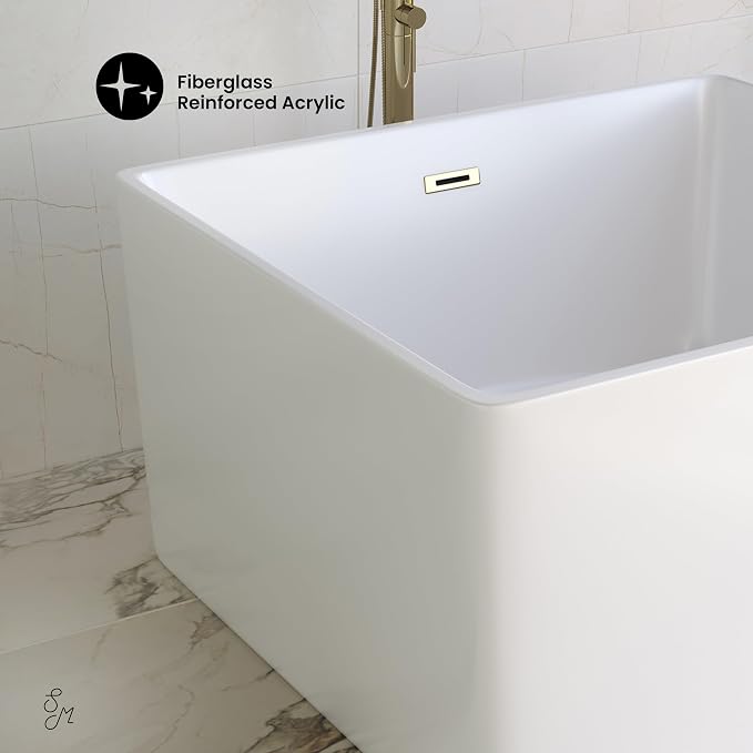 Voltaire 47" Square Freestanding Bathtub - Image 6