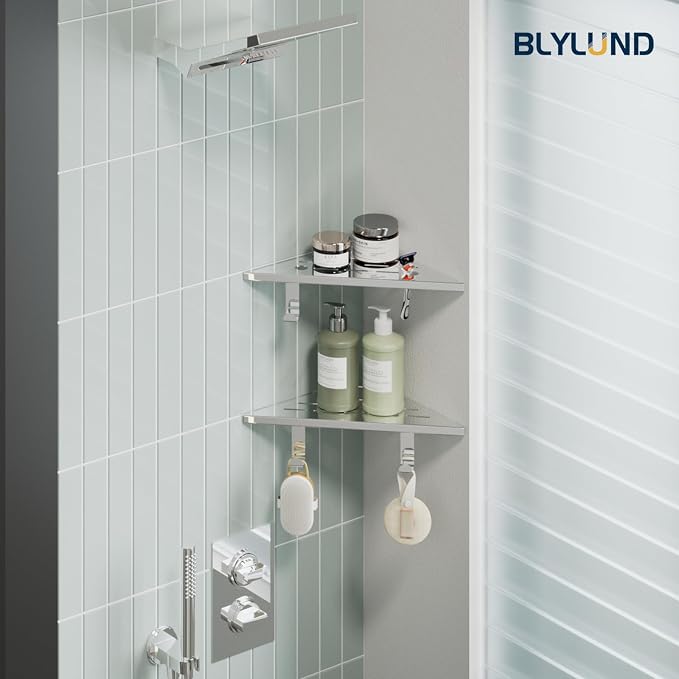 10’’ Shower Corner Shelf, Stainless Steel Shower Shelves - Image 3