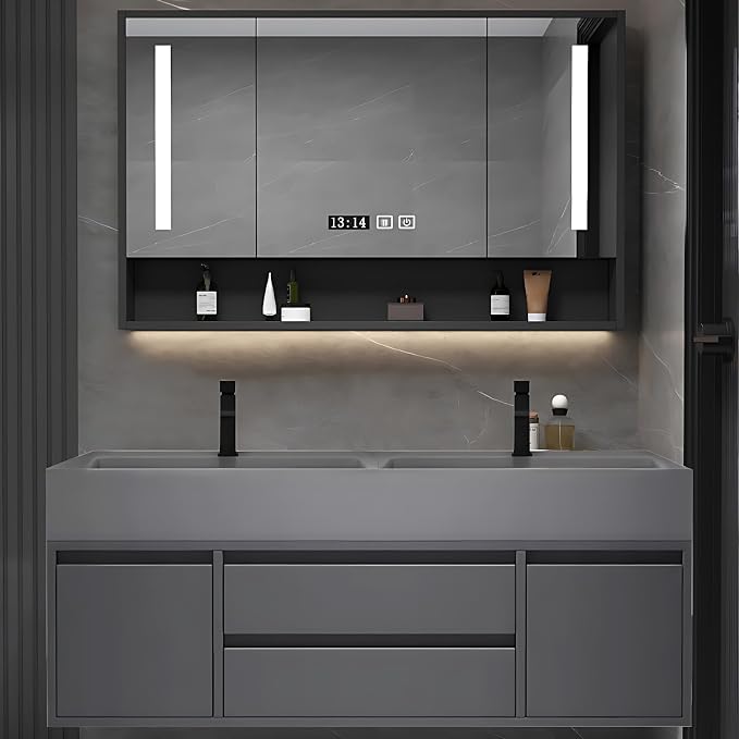 Floating Double Bathroom Vanity by NAIROLET