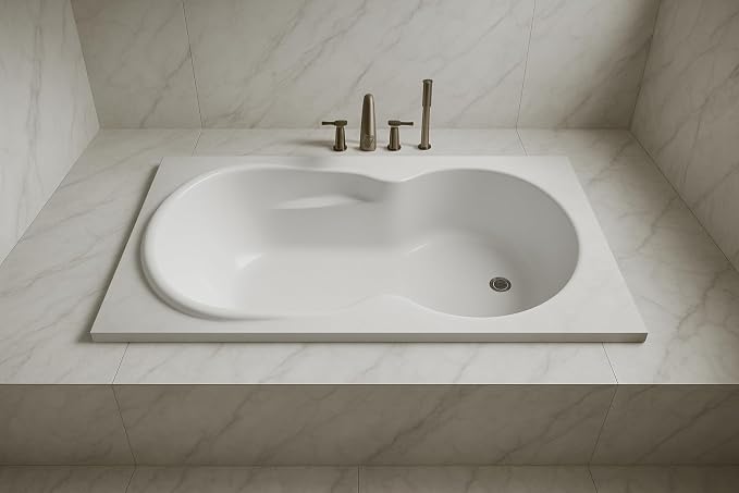Carver Tubs - DH7136 - Modern White Fiberglass Soaking Bathtub by CarverTubs