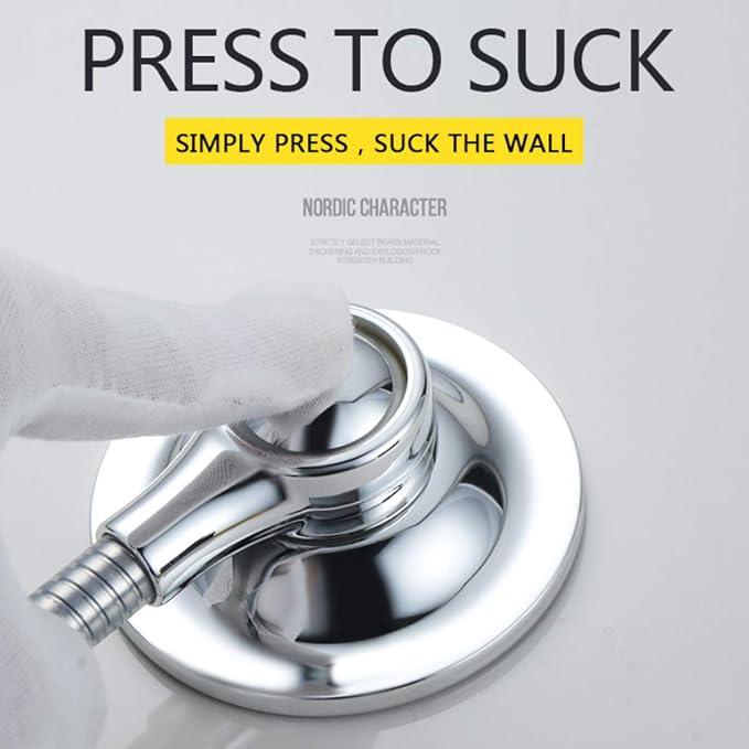 Shower Head Holder Suction Cup Handheld Bracket Adjustable Height Shower Holder - Image 3