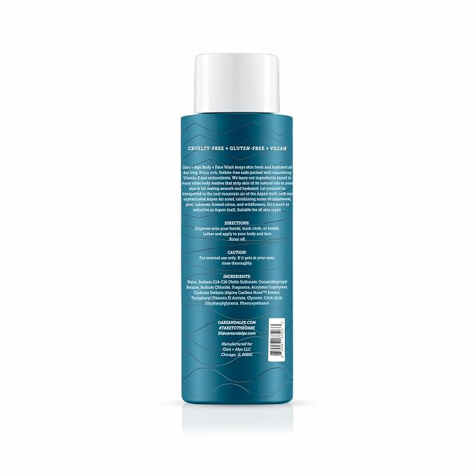 Oars + Alps Body and Face Wash for Men, Mens Body Wash & Face Cleanser - Image 2