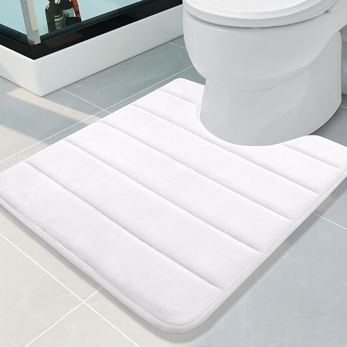 Buganda Memory Foam U-Shaped Contour Toilet Rugs, Non Slip Absorbent, Thick by Buganda