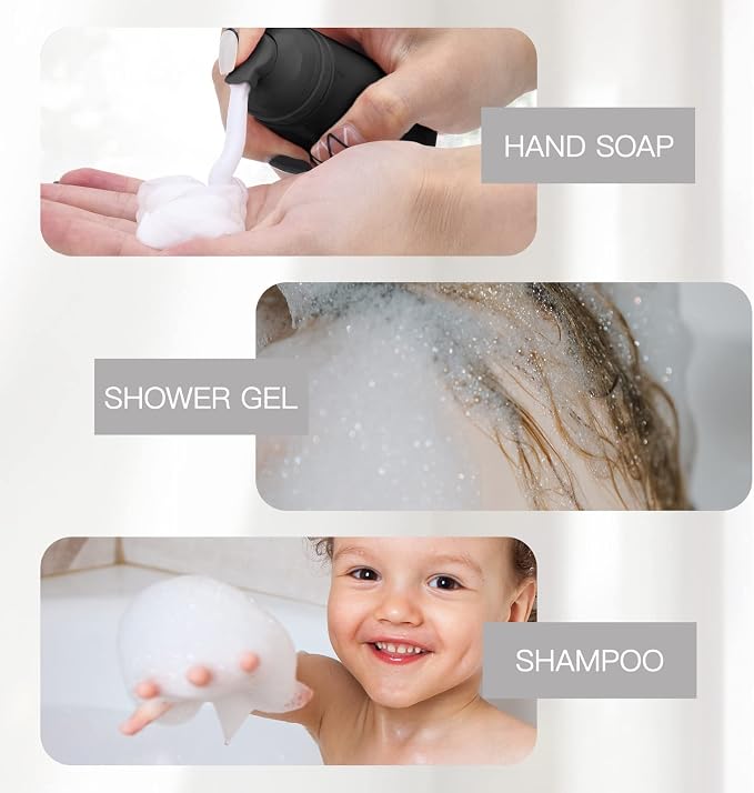 2oz Foam Bottle, Empty Travel Foaming Pump Dispenser - Image 4