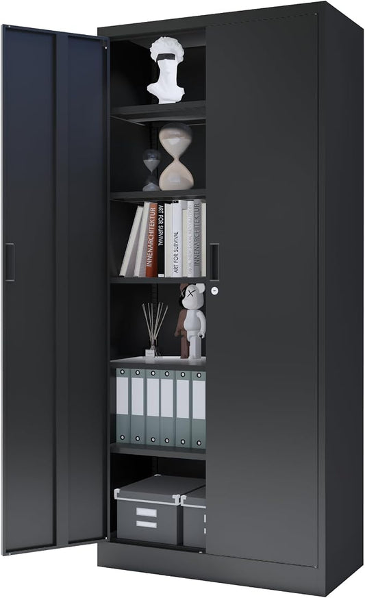 Metal Storage Cabinet, 72 Inch Tall Metal Storage Cabinet by YEEZER