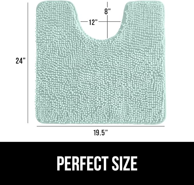 GORILLA GRIP Plush Absorbent Shaggy Chenille Bath Rug Mat - Image 2