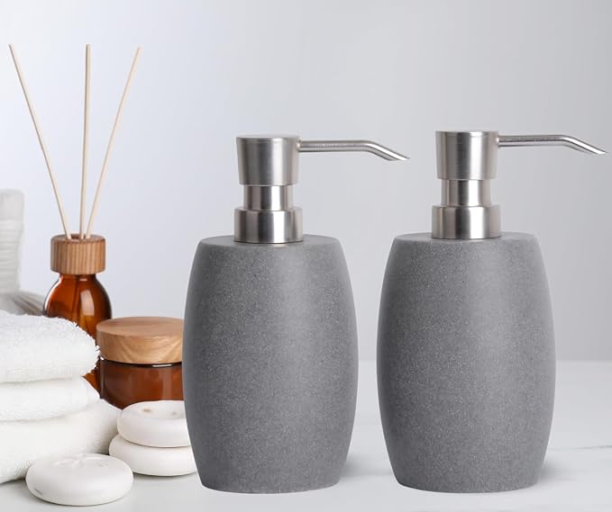 Sandstone Textured Resin Soap Dispenser - Image 5