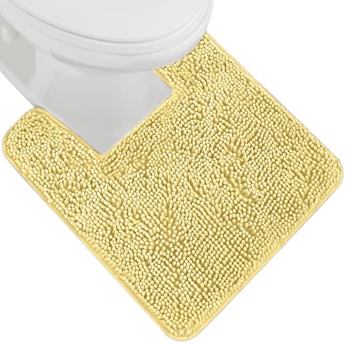 GORILLA GRIP Bath Rug Mat, Thick Soft Absorbent Chenille, Rubber Backing Quick by GorillaGrip
