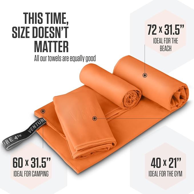 VENTURE 4TH Quick Dry Towel. Microfiber Travel Towel Ideal - Image 7