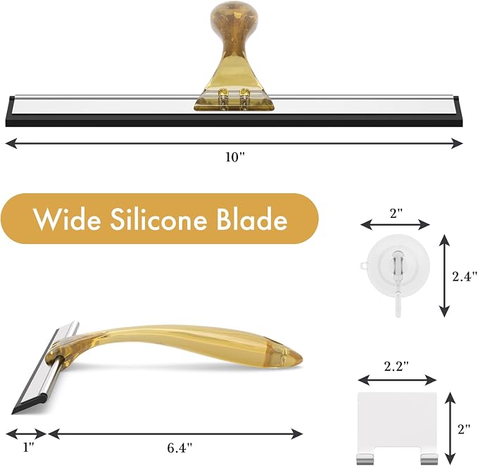AmazerBath Shower Squeegee for Glass Doors, All-Purpose Squeegee - Image 2