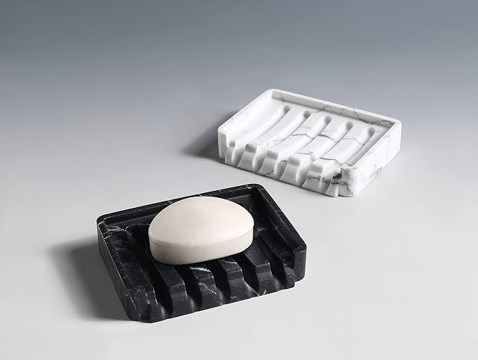 SunnyPoint Classic Kitchen, Bathroom Faux Marble Soap, Sponge Dish Drainer - Image 5