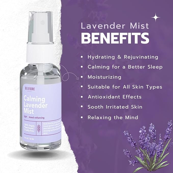 100% Natural Lavender Mist Spray, Organic Face Body Hair Hydrating Mister - Image 4